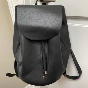Zara vegan leather backpack. Black.
